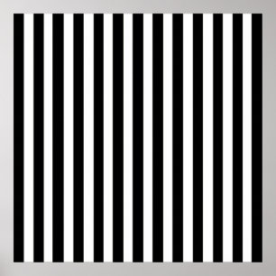 Black Modern Stripes Poster