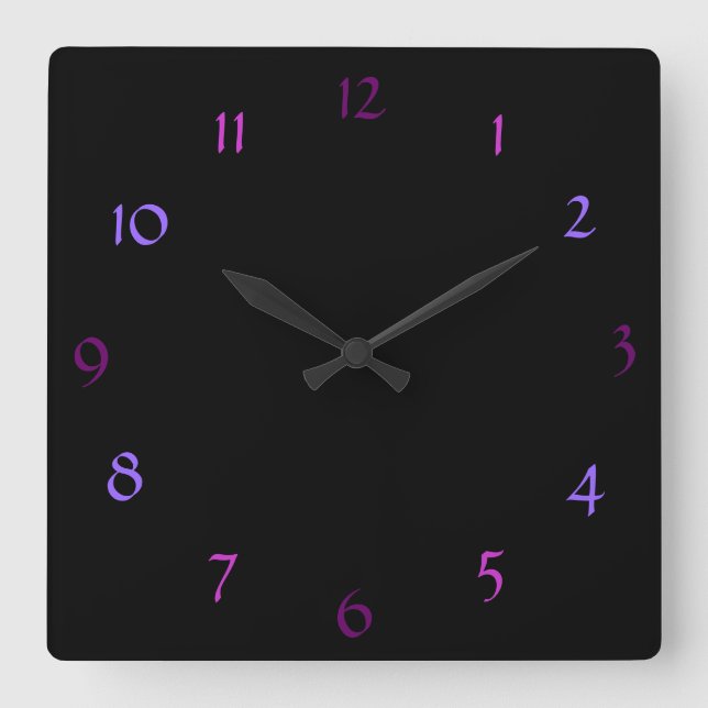 Black Modern Wall Clock (Front)