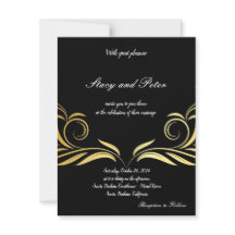 Black Modern Wedding Invitation