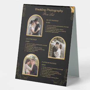 Black Modern Wedding Photography Price List