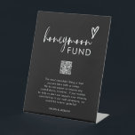 Black Modern Wishing Well Honeymoon Fund Sign<br><div class="desc">Black Modern Wishing Well Honeymoon Fund Sign</div>