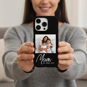Black Mom Established Script Photo Case-Mate  iPhone 16 Pro Case
