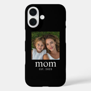 Black Mom Established Script Photo  iPhone 16 Case