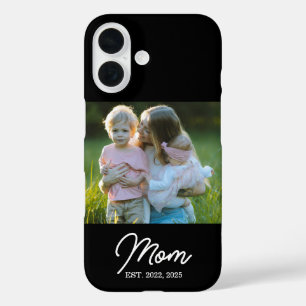 Black Mom Established Script Photo Case-Mate iPhone 16 Case