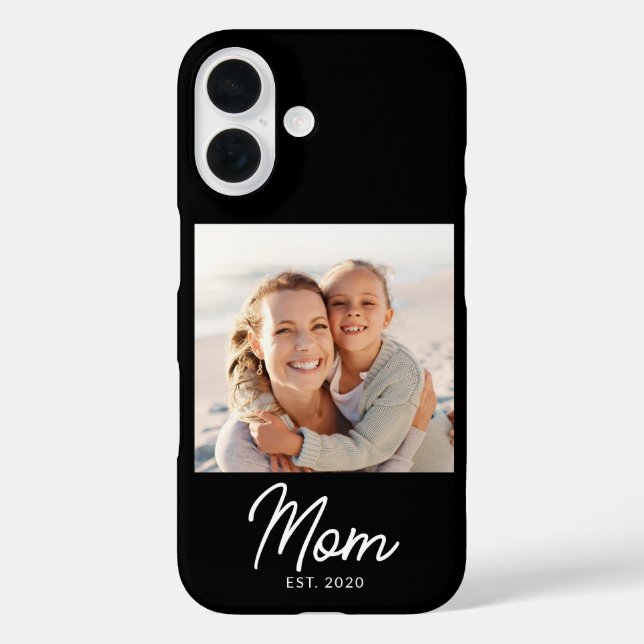 Black Mom Established Script Photo  Case-Mate iPhone Case (Back)