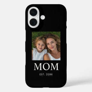 Black Mom Established Script Photo  iPhone 16 Case