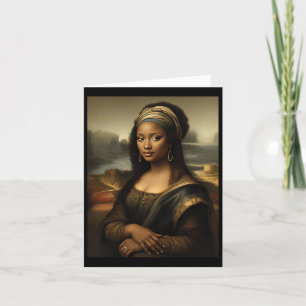 Black Mona Lisa African American Black History Mon Card