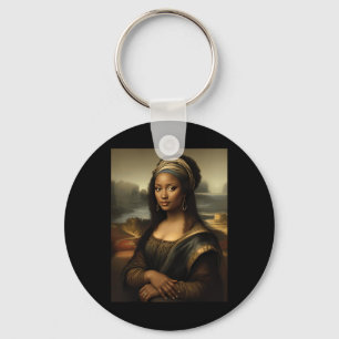 Black Mona Lisa African American Black History Mon Key Ring