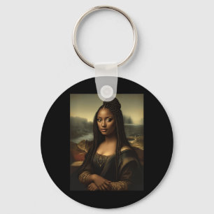 Black Mona Lisa African American Black History Mon Key Ring