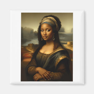 Black Mona Lisa African American Black History Mon Magnet