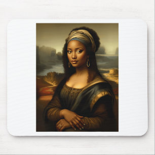 Black Mona Lisa African American Black History Mon Mouse Mat