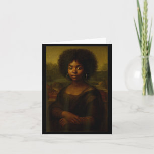 Black Mona Lisa Afro African American Melanin Blac Card