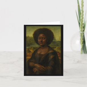 Black Mona Lisa Afro African Melanin Black History Card