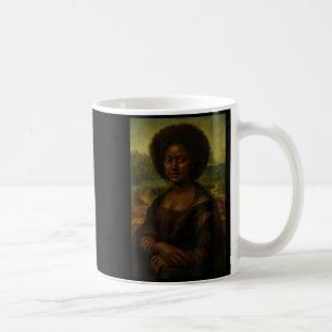 Black Mona Lisa Afro African Melanin Black History Coffee Mug