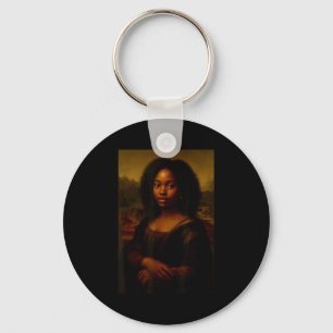 Black Mona Lisa Afro African Melanin Black History Key Ring