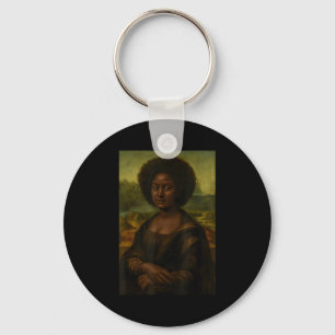 Black Mona Lisa Afro African Melanin Black History Key Ring