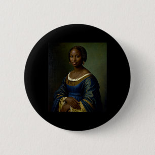 Black Mona Lisa Black History Month Woman Black He 6 Cm Round Badge