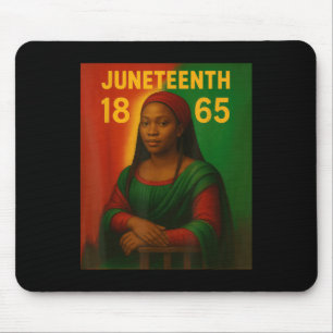 Black Mona Lisa Graphic Afro African American June Mouse Mat