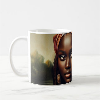 Black Mona Lisa Reimagined Art Print – Afrocentric Coffee Mug