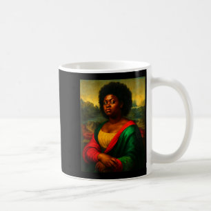 Black Mona Lisa Side Eye Afro Woman Black History Coffee Mug