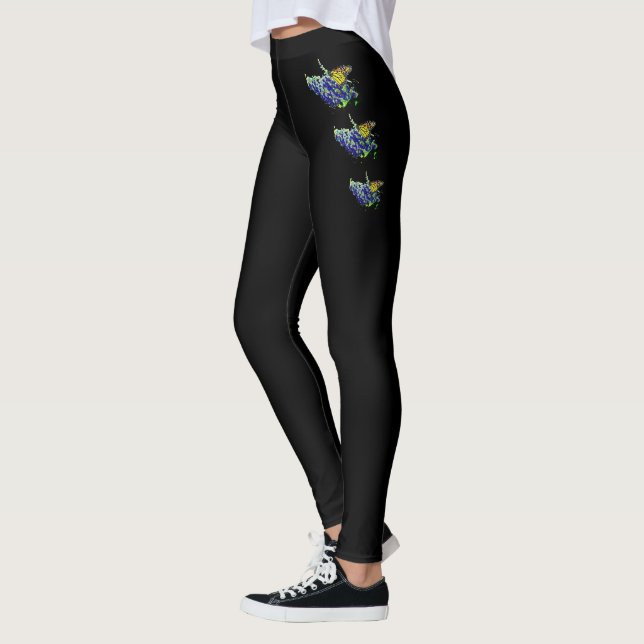 Black monarch Butterfly Leggings (Left)