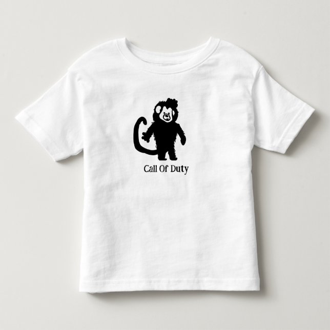 Black Monkey Toddler T-Shirt (Front)