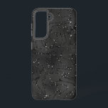 Black monochromatic glittery background samsung galaxy case<br><div class="desc">Black monochromatic glittery background with an abstract pattern. Cool modern glam design.</div>