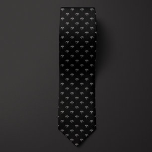 Black Monochrome Dragon Tie