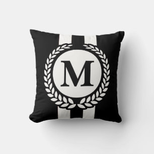 Black Monogram Cushion