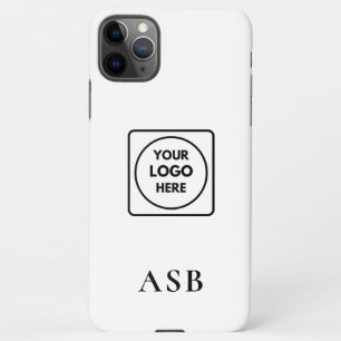 Black Monogram Custom Logo Photo iphone case