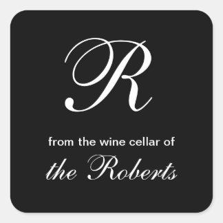 Black Monogram From the Wine Cellar of Stickers