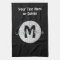 Black Monogram Golf Towels, Your Name, COLORS