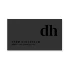 Black Monogram Minimalist Modern Professional