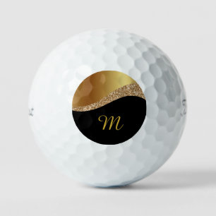 BLACK MONOGRAM WAVE GOLD BALLS