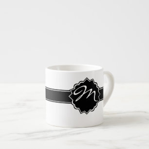 Black Monogrammed Espresso Cup
