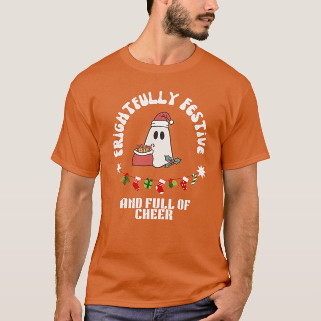black monster terror Frightfully Festive  T-Shirt (Front)