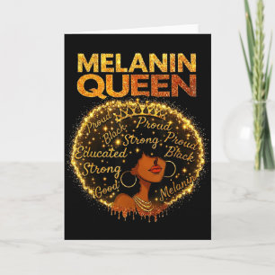 Black Month Pride Queen Blessed Melanin Magic Card