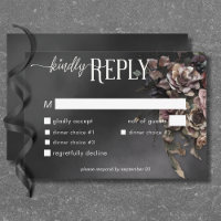 Black Moody Gothic Flowers & Mist Dinner