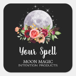 Black Moon And Stars Spell Jar Stickers