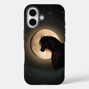 Black Moon Shine Horse Phone Case