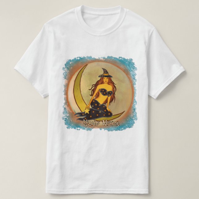 Black Moon Witch T-Shirt (Design Front)