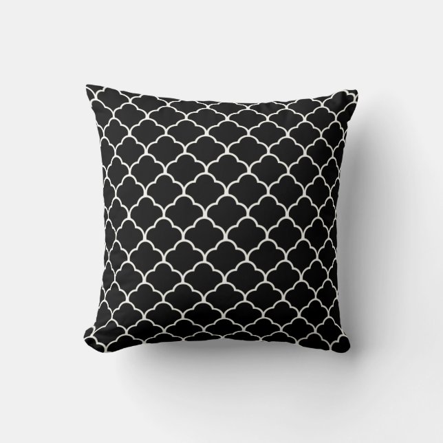 Black Moroccan Design @ Emporio Moffa Cushion (Front)