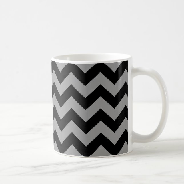 Black Moroccan Moods Chevrons Coffee Mug (Right)