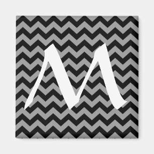 Black Moroccan Moods Chevrons Magnet