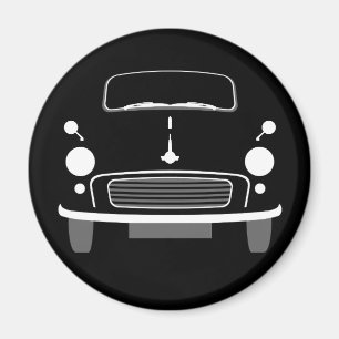 Black Morris Minor Fridge Magnet