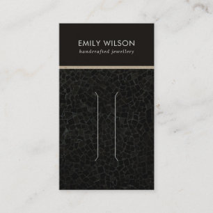 BLACK MOSAIC TEXTURE HAIR CLIP DISPLAY CARD