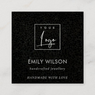 Black Mosaic Texture Stud Earring Display Tag