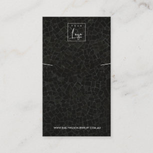 BLACK MOSIC TEXTURE NECKLACE BRACELET DISPLAY BUSINESS CARD