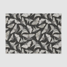 Black Moth Butterfly Pattern Halloween