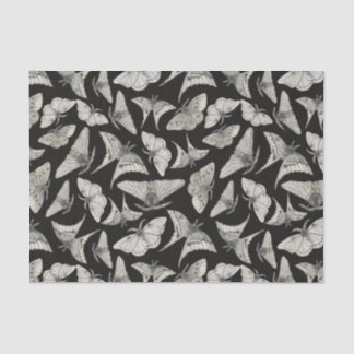 Black Moth Butterfly Pattern Halloween Tissue Paper